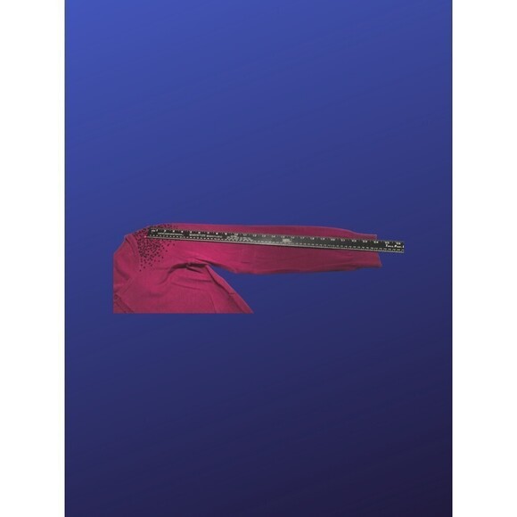 ELLE Sequin Cardigan, 100% Cotton, Long Sleeves, HOT PINK, Size Small, NWOT - Picture 5 of 8